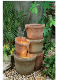 Fibreglass Terracotta Pots Fountain
